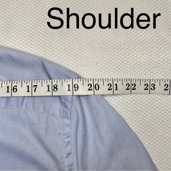 Massimo Dutti Slim Fit Sky Blue Cotton Shirt Sz17 - Picture 5 of 8